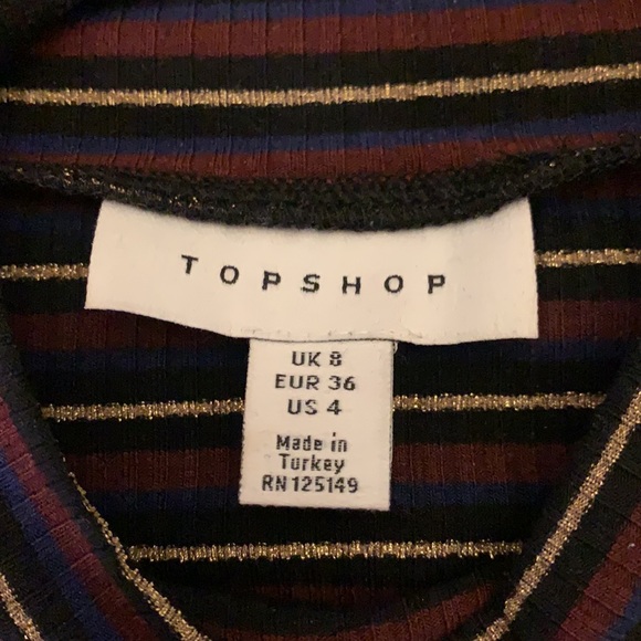 Topshop Long Sleeve Striped Dress - Picture 3 of 3